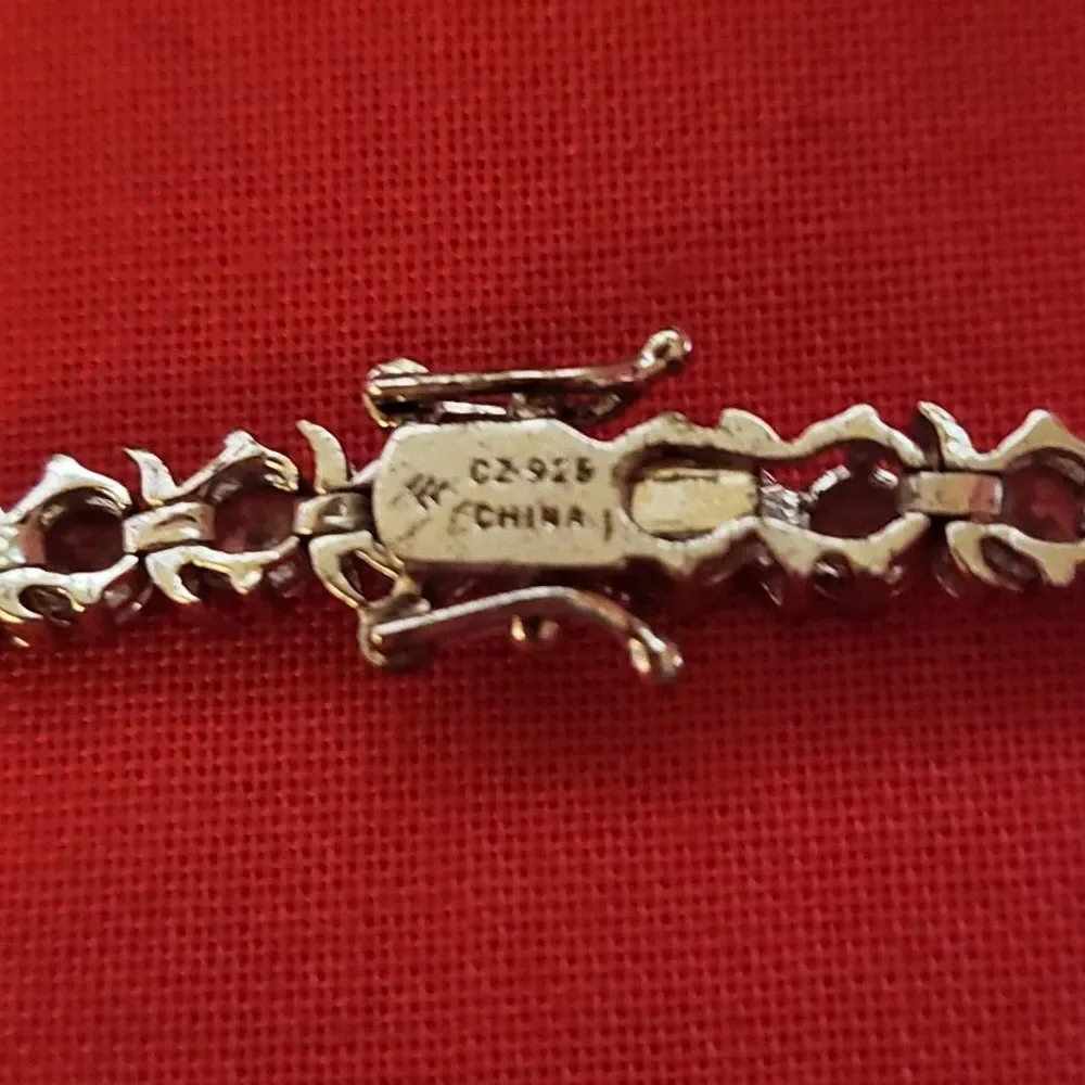 Sterling Silver CZ Tennis Bracelet - Picture 7 of 8